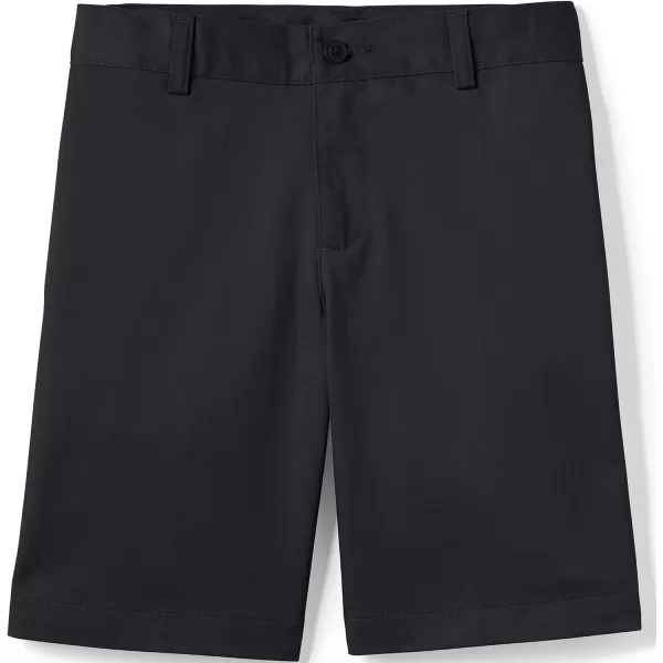 Lands End School Uniform Boys Plain Front Blend Chino ShortsBlack