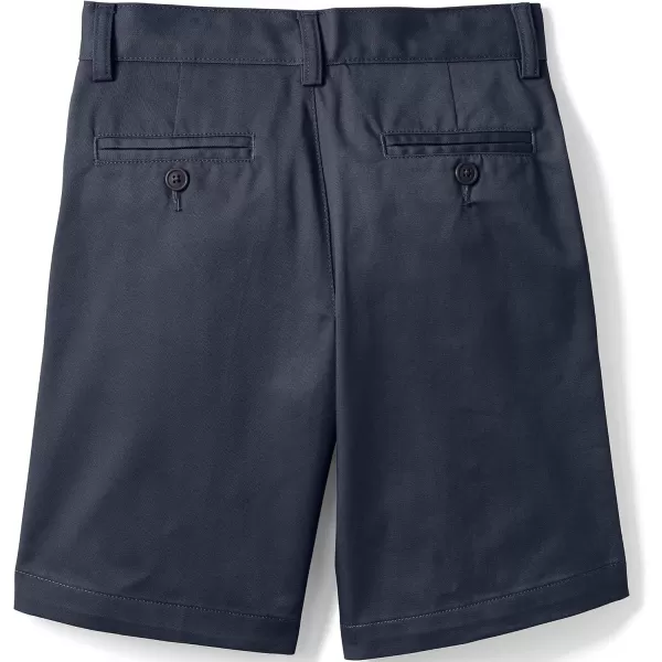 Lands End School Uniform Boys Plain Front Blend Chino ShortsClassic Navy