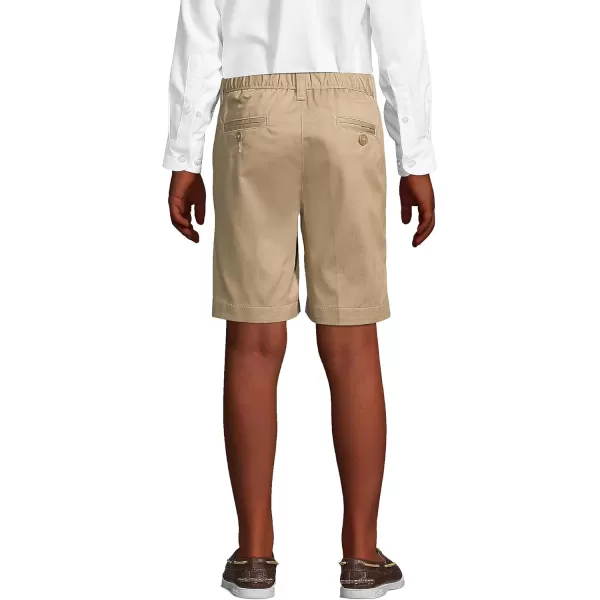 Lands End School Uniform Boys Plain Front Blend Chino ShortsKhaki