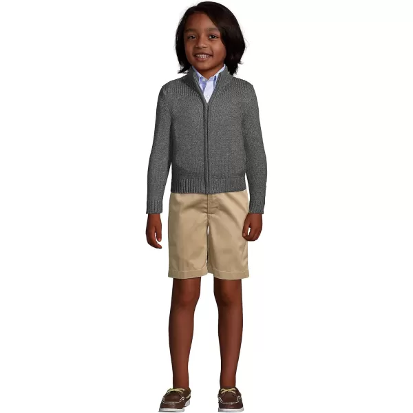 Lands End School Uniform Boys Plain Front Blend Chino ShortsKhaki