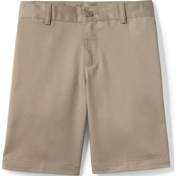 Lands End School Uniform Boys Plain Front Blend Chino ShortsKhaki