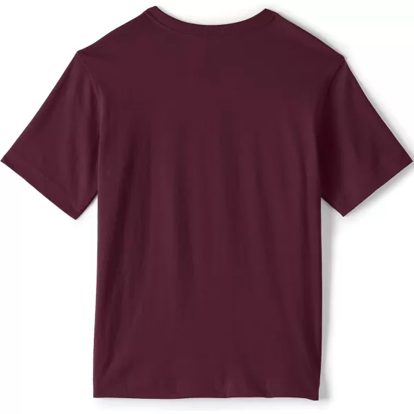 Lands End School Uniform Boys Short Sleeve Essential TShirtBurgundy