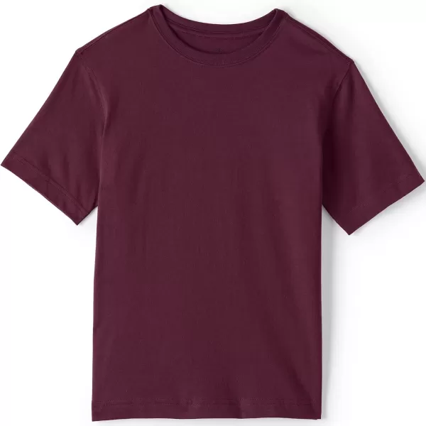 Lands End School Uniform Boys Short Sleeve Essential TShirtBurgundy