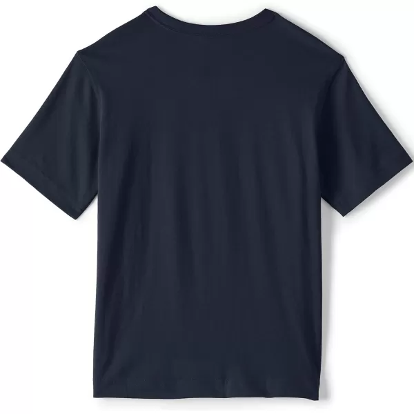 Lands End School Uniform Boys Short Sleeve Essential TShirtClassic Navy