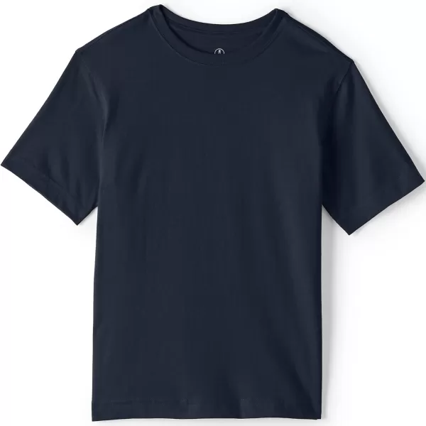 Lands End School Uniform Boys Short Sleeve Essential TShirtClassic Navy