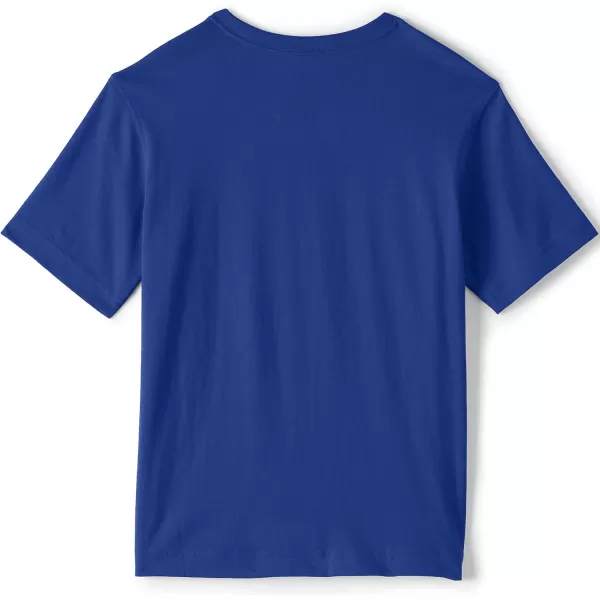 Lands End School Uniform Boys Short Sleeve Essential TShirtCobalt