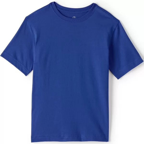 Lands End School Uniform Boys Short Sleeve Essential TShirtCobalt