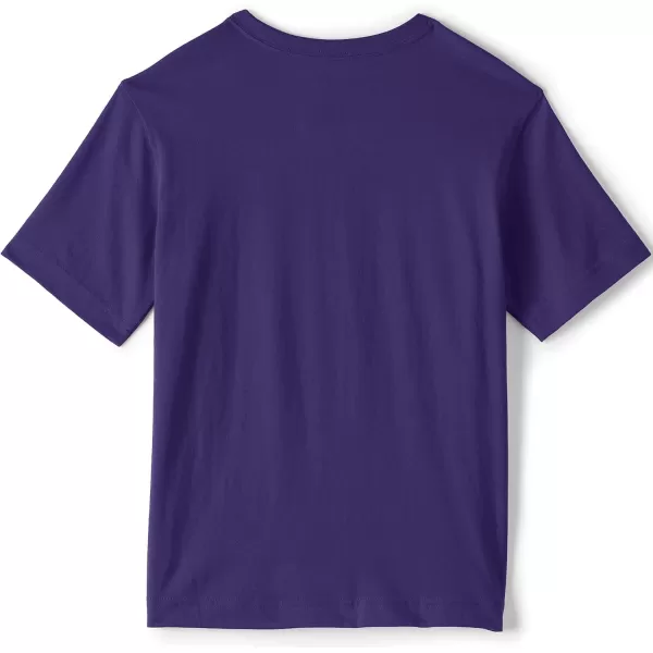 Lands End School Uniform Boys Short Sleeve Essential TShirtDeep Purple