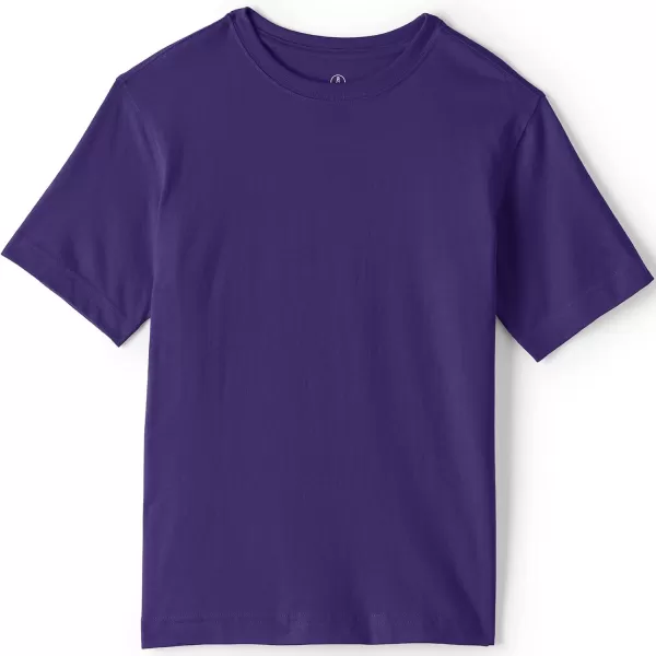 Lands End School Uniform Boys Short Sleeve Essential TShirtDeep Purple