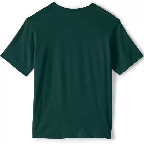 Lands End School Uniform Boys Short Sleeve Essential TShirtEvergreen