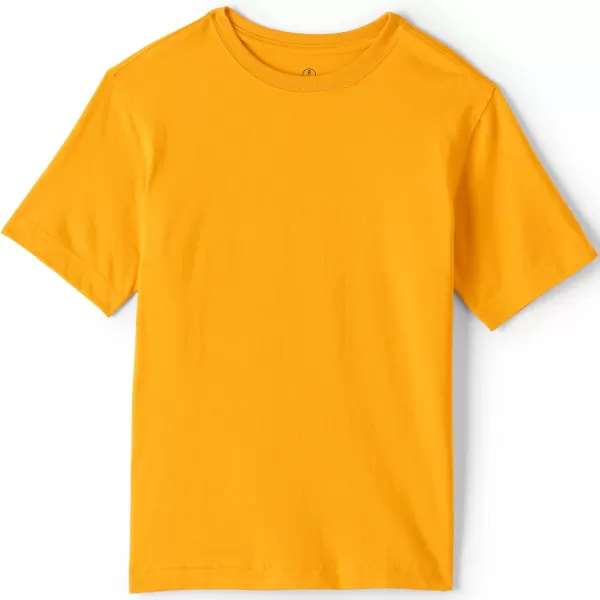 Lands End School Uniform Boys Short Sleeve Essential TShirtRacing Yellow