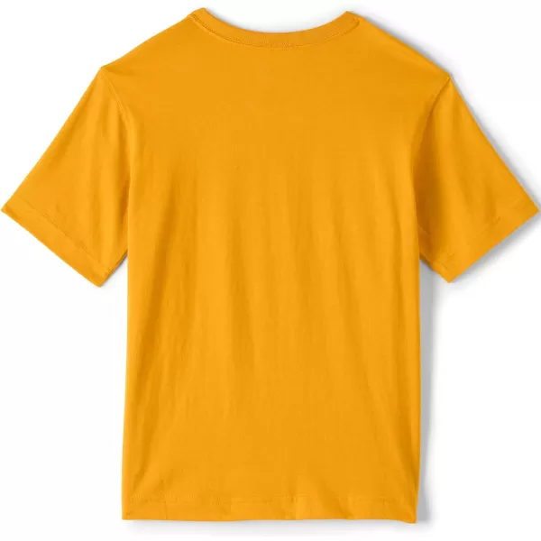 Lands End School Uniform Boys Short Sleeve Essential TShirtRacing Yellow