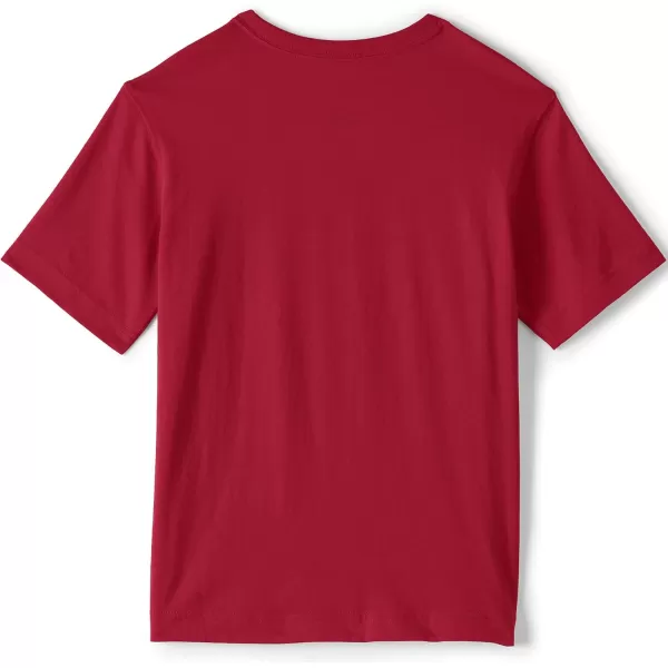 Lands End School Uniform Boys Short Sleeve Essential TShirtRed