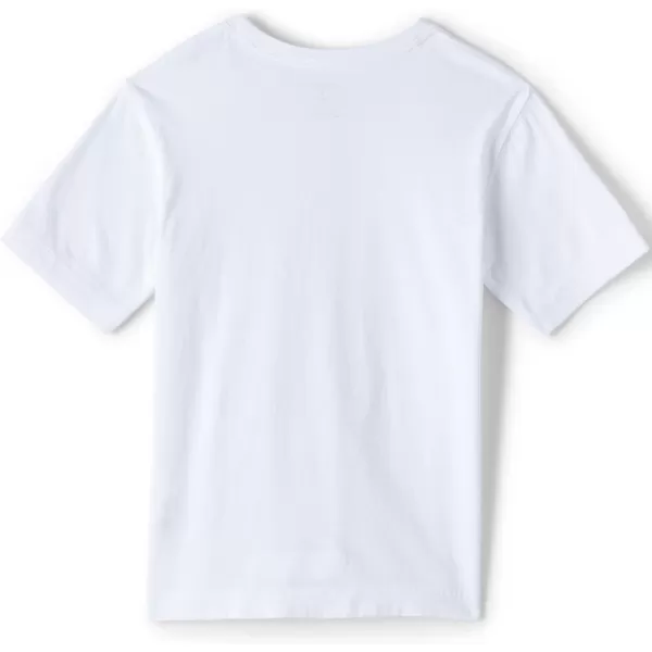 Lands End School Uniform Boys Short Sleeve Essential TShirtWhite