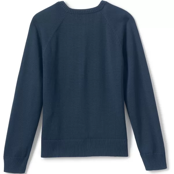 Lands End School Uniform Girls Cotton Modal Cardigan SweaterClassic Navy