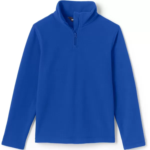 Lands End School Uniform Kids Lightweight Fleece Quarter Zip PulloverCobalt