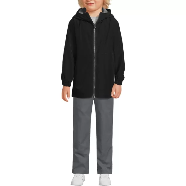 Lands End School Uniform Kids Rain JacketBlack