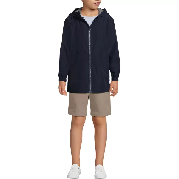 Lands End School Uniform Kids Rain JacketClassic Navy