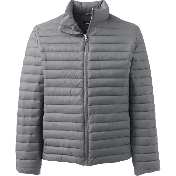 Lands End School Uniform Mens ThermoPlume JacketArctic Gray