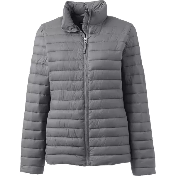 Lands End School Uniform Womens ThermoPlume JacketArctic Gray