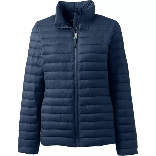 Lands End School Uniform Womens ThermoPlume JacketClassic Navy