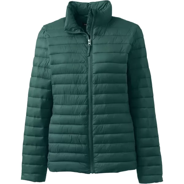 Lands End School Uniform Womens ThermoPlume JacketEvergreen