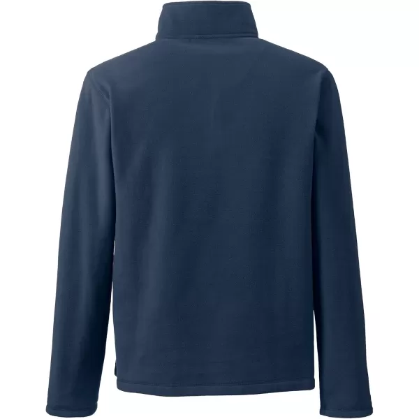 Lands End School Uniform Young Mens Lightweight Fleece Quarter Zip PulloverClassic Navy