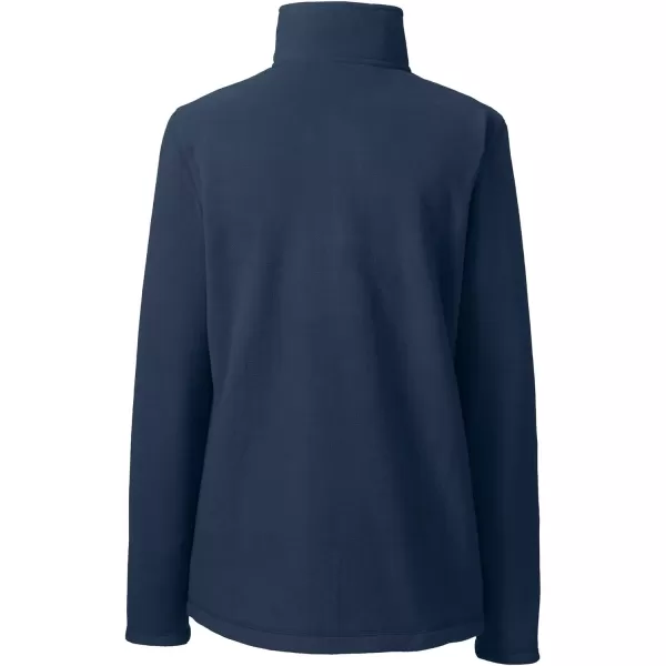 Lands End School Uniform Young Womens Lightweight Fleece Quarter Zip PulloverClassic Navy