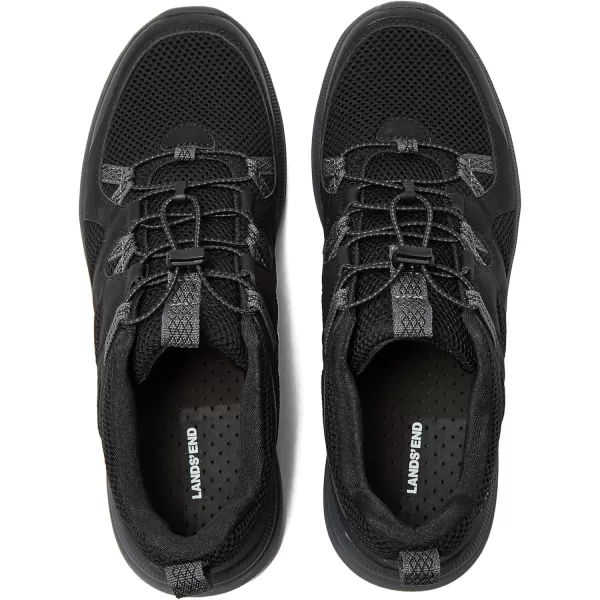 Lands End Slip On Water Sneakers for Men Quick Dry Mesh Sport Mens Water Shoes for Beach Pool Hiking or River with Drainage Black or Grey Size 8 to 13 Water Shoes MenBlack