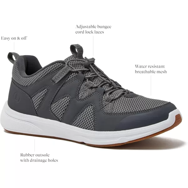 Lands End Slip On Water Sneakers for Men Quick Dry Mesh Sport Mens Water Shoes for Beach Pool Hiking or River with Drainage Black or Grey Size 8 to 13 Water Shoes MenCastle Rock