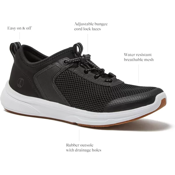 Lands End Slip On Water Sneakers for Women with Quick Dry Mesh Lightweight Sport Womens Water Shoes with Drainage Holes for Beach or Pool Black or Silver Adult Size 611 Water Shoes for WomenBlack