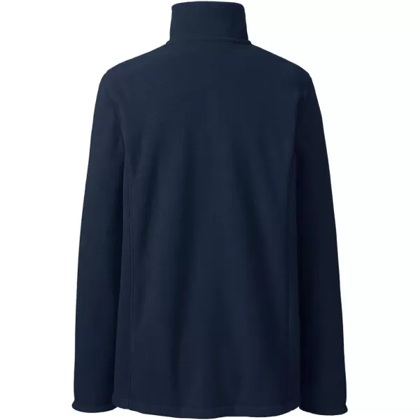 Lands End Womens FullZip MidWeight Fleece JacketClassic Navy