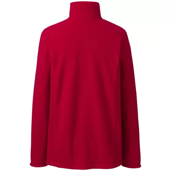 Lands End Womens FullZip MidWeight Fleece JacketRed