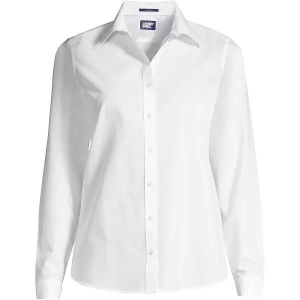 Lands End Womens Pinwale Cord Long Sleeve ShirtWhite