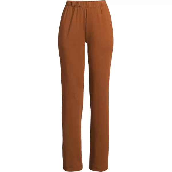 Lands End Womens Sport Knit High Rise PantsDark Caramel