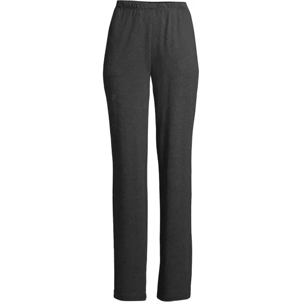 Lands End Womens Sport Knit High Rise PantsDark Charcoal Heather