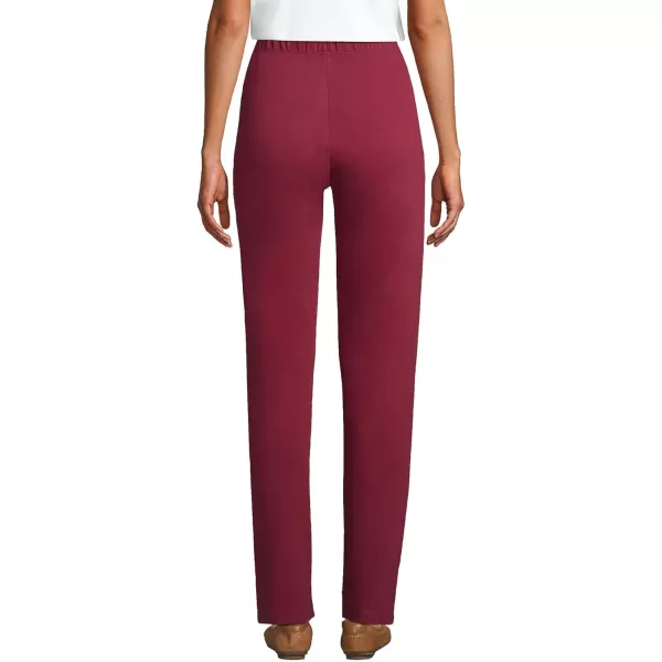 Lands End Womens Sport Knit High Rise PantsRich Burgundy