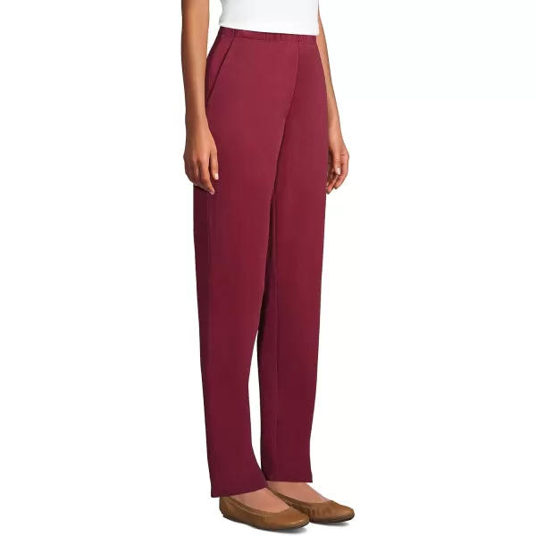 Lands End Womens Sport Knit High Rise PantsRich Burgundy