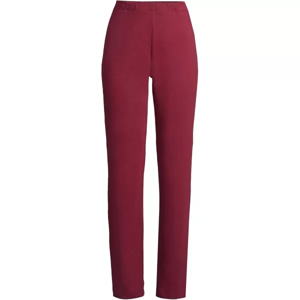 Lands End Womens Sport Knit High Rise PantsRich Burgundy