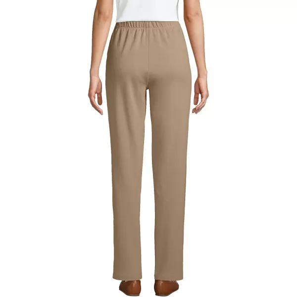 Lands End Womens Sport Knit High Rise PantsRich Camel