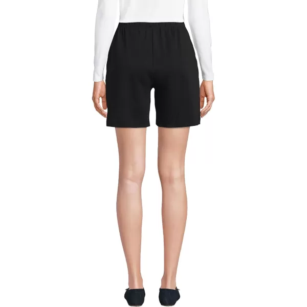 Lands End Womens Sport Knit High Rise ShortsBlack