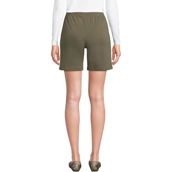 Lands End Womens Sport Knit High Rise ShortsForest Moss