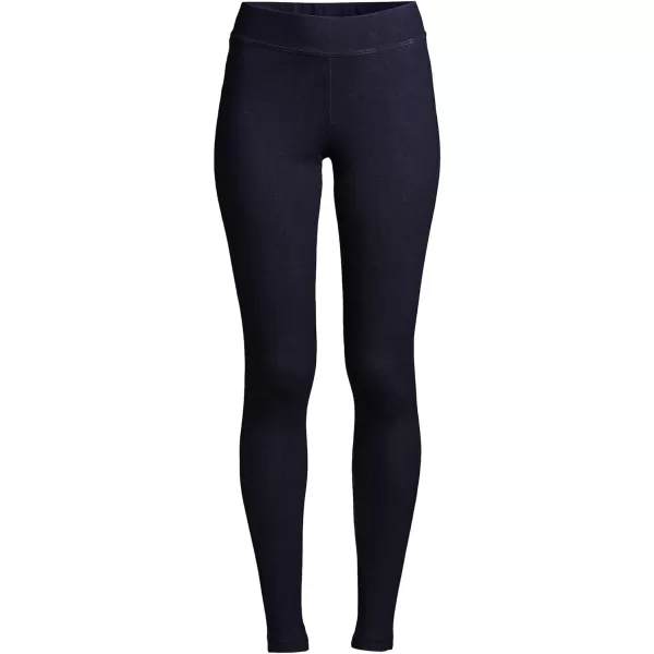 Lands End Womens Starfish Mid Rise Knit LeggingsDark Indigo