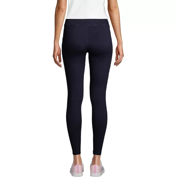 Lands End Womens Starfish Mid Rise Knit LeggingsDark Indigo