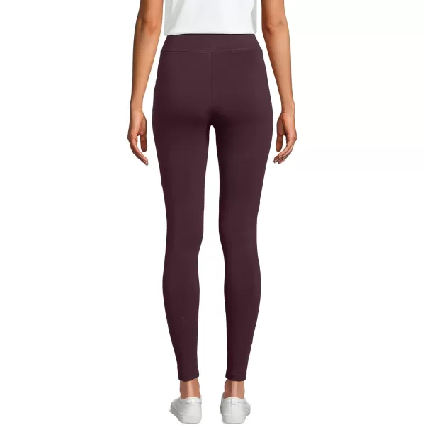 Lands End Womens Starfish Mid Rise Knit LeggingsMidnight Plum