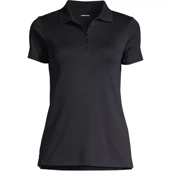 Lands End Womens Supima Cotton Polo ShirtBlack