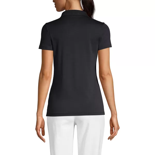 Lands End Womens Supima Cotton Polo ShirtBlack