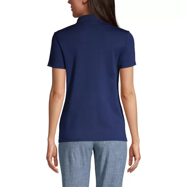 Lands End Womens Supima Cotton Polo ShirtDeep Sea Navy