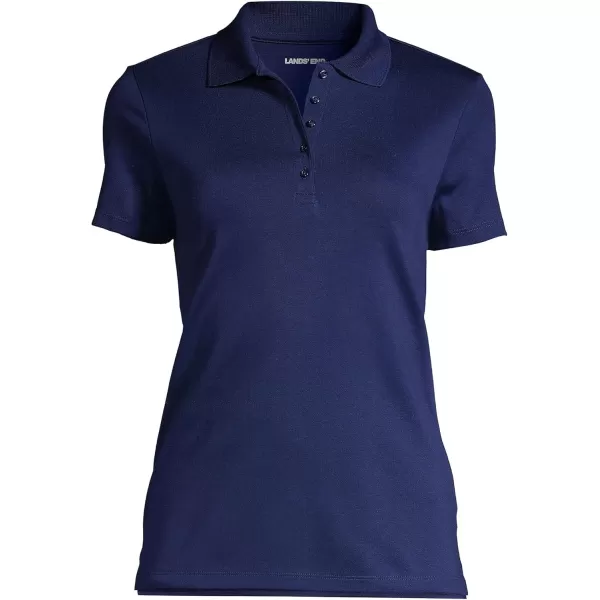 Lands End Womens Supima Cotton Polo ShirtDeep Sea Navy