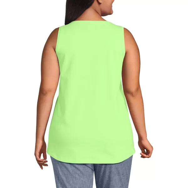 Lands End Womens Supima Cotton Tunic Tank TopLime Jade